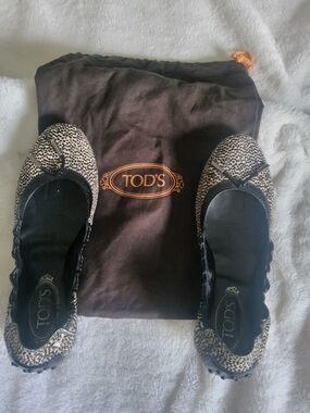 TOD'S Leopard Print Ballet Flats